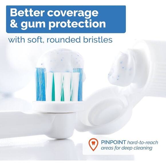 Milos Electric Toothbrush Heads, Pack of 16 Compatible with Oral-B Toothbrushes - Picture 8 of 9